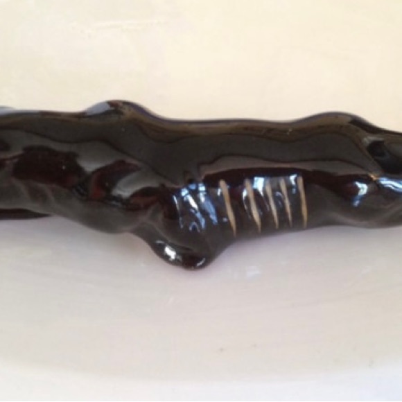 Panther Black Cat Ceramic Japan Animal Wild Jaguar Figurine 1950's Red Clay - Picture 5 of 5